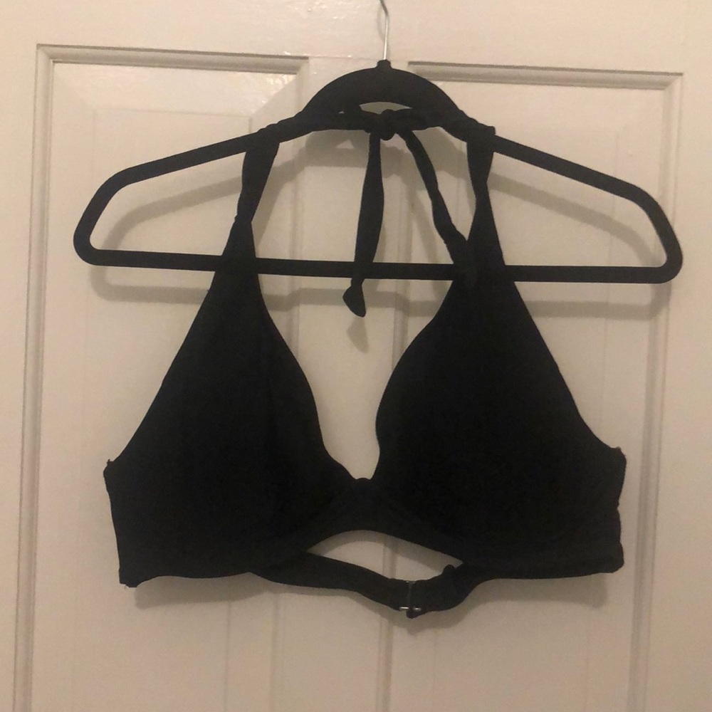 Black underwire bikini top
